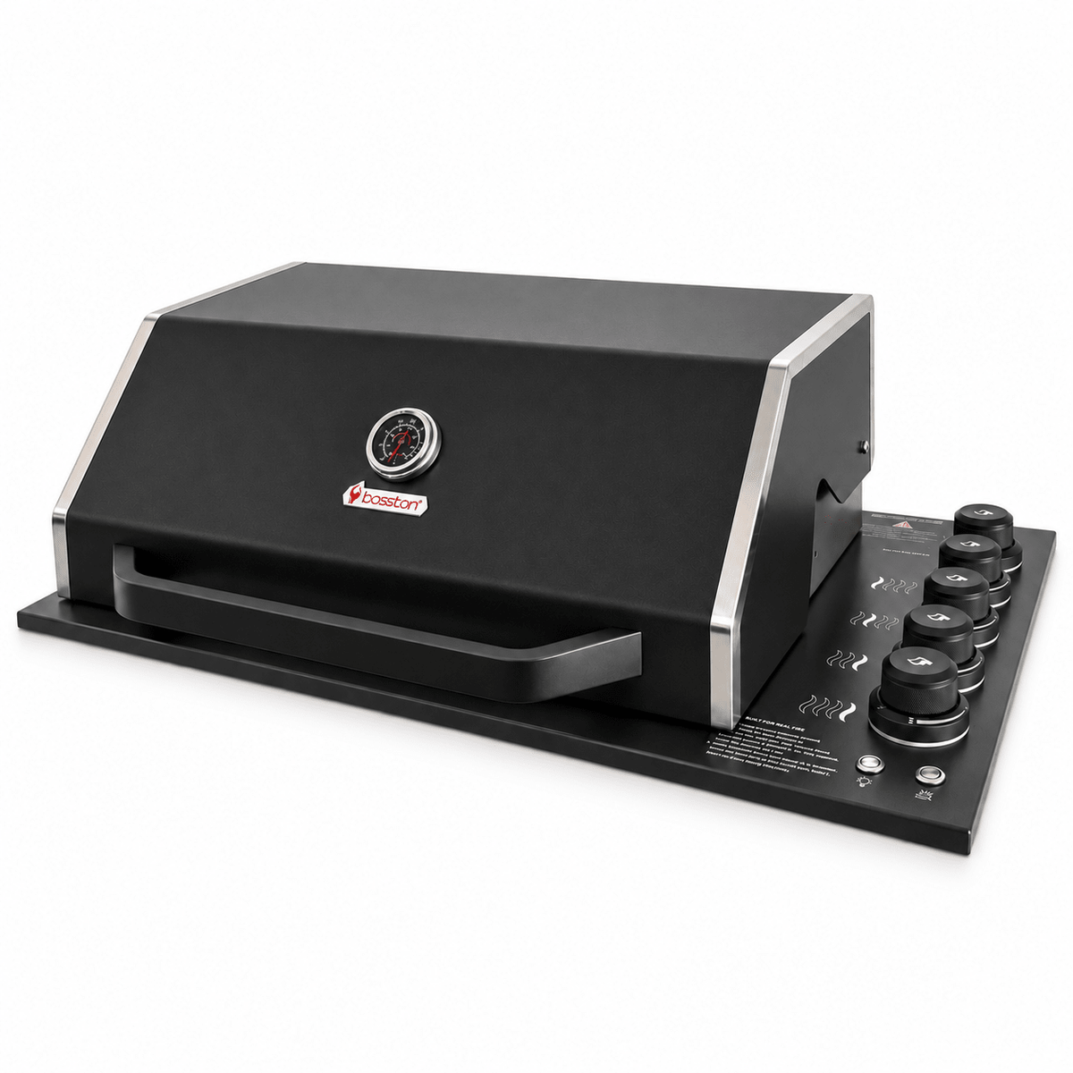 Bosston Bossworx Drop In Black Stainless Steel 4 Burner BBQ - Smoked BBQ Co.