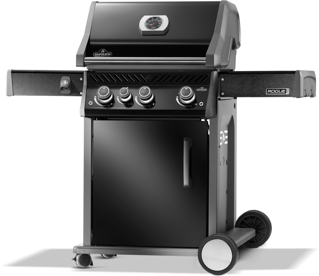 Napoleon Rogue Pro 425 Black 3 Burner BBQ with Infrared Sideburner - Smoked Bbq Co