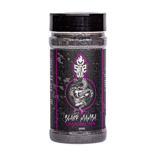 Sins Que 'Black Mamba' Charcoal Rub 250g - Smoked BBQ Co.