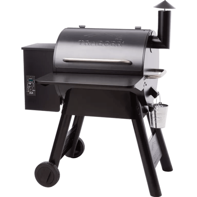Black Pellet Grill on a white background