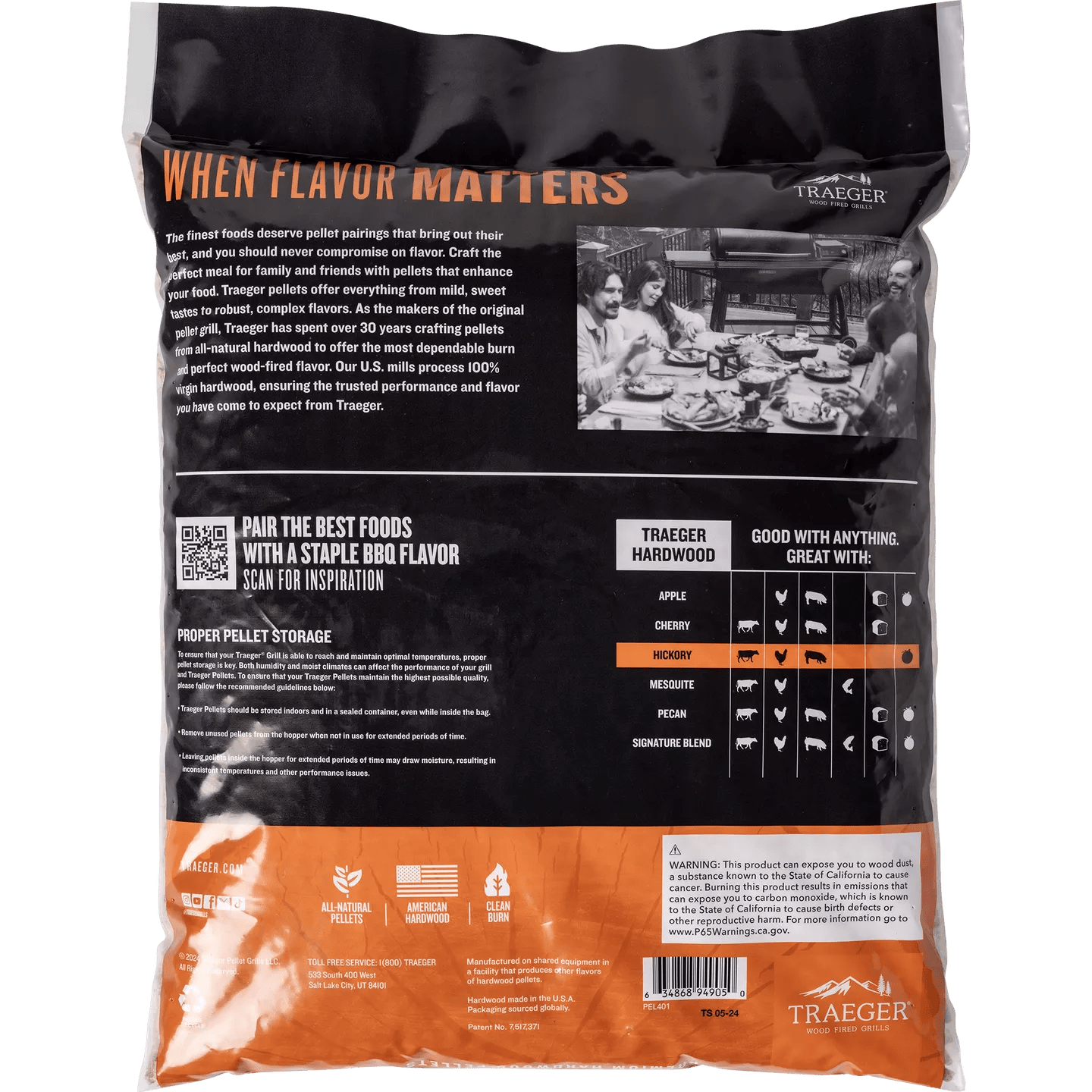 Traeger Hickory Pellets 9kg - Smoked BBQ Co.