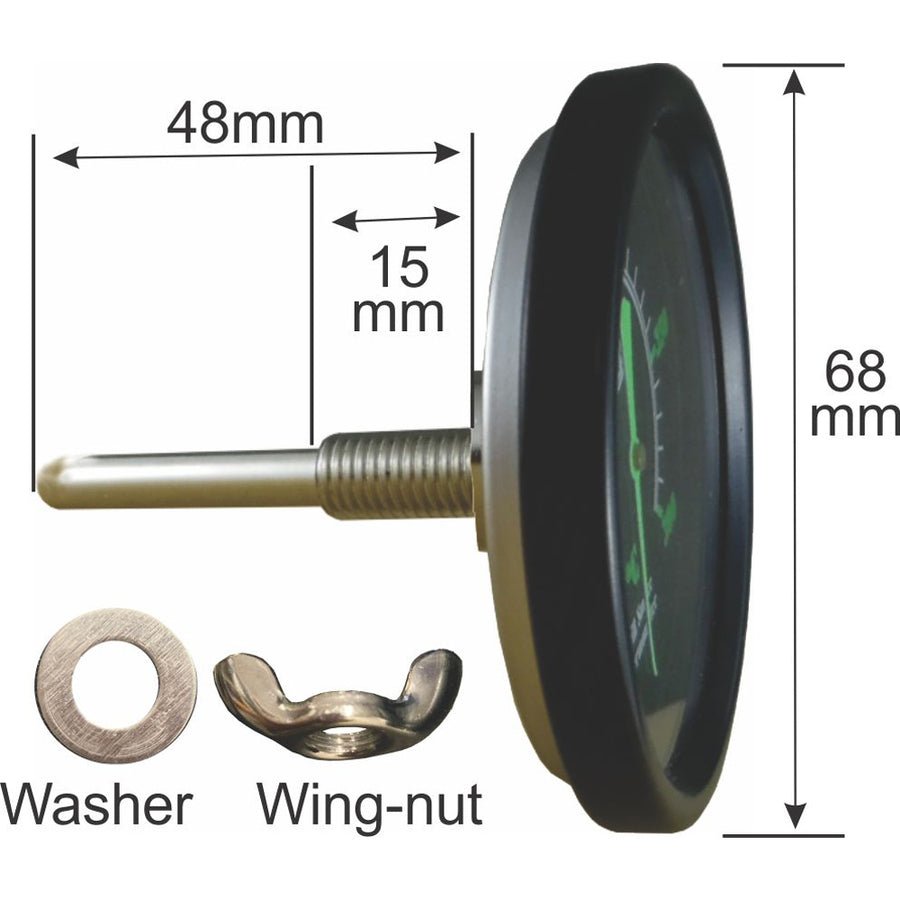 BBQ-Smoker-Grill-Spit Rotisserie Hood Temperature Gauge - Smoked Bbq Co