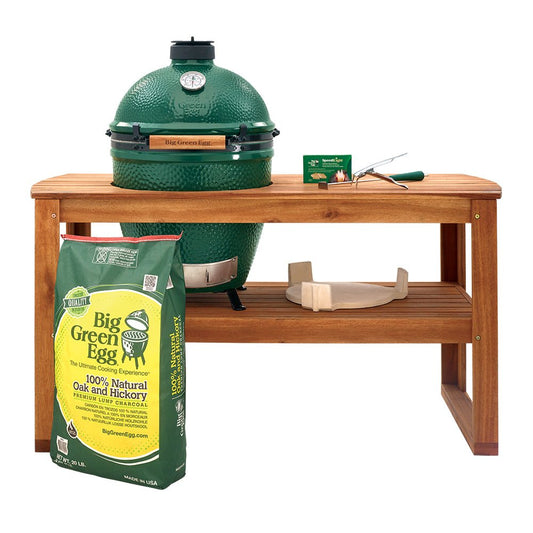 Big Green Egg 'Large Acacia Table Bundle' - Smoked Bbq Co