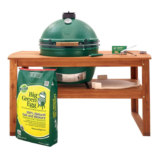 Big Green Egg 'XL Acacia Table Bundle' - Smoked Bbq Co