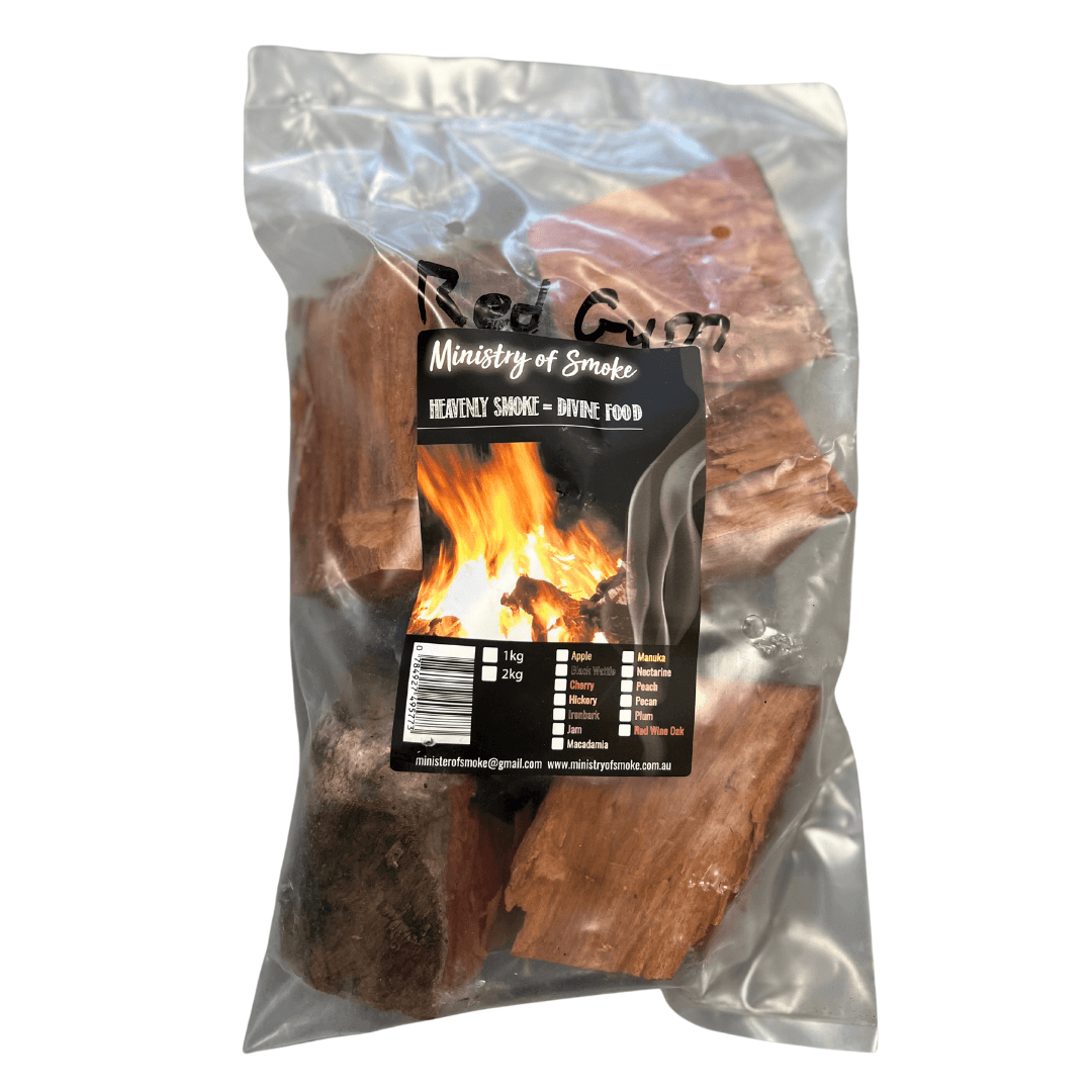 Ministry Of Smoke CHUNKS Red Gum 2kg Smoked Bbq Co