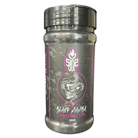 Sins Que 'Black Mamba' Charcoal Rub 250g - Smoked Bbq Co