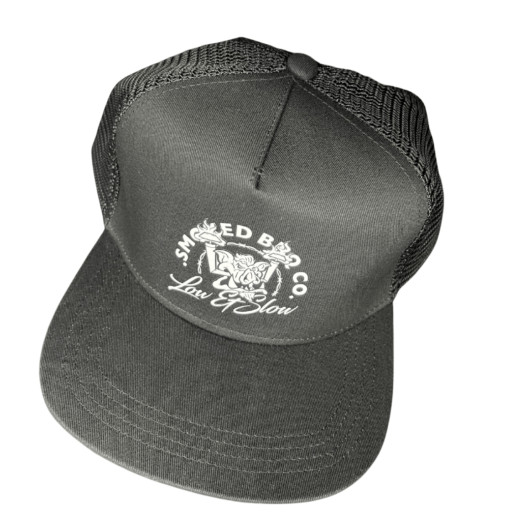 SMOKED TRUCKER CAP - BLACK - Smoked Bbq Co