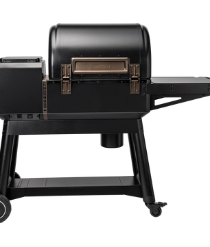Black barbecue grill on a white background