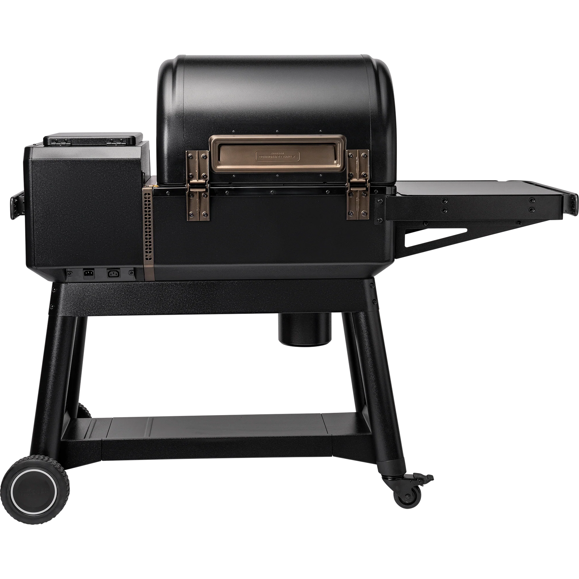 Black barbecue grill on a white background
