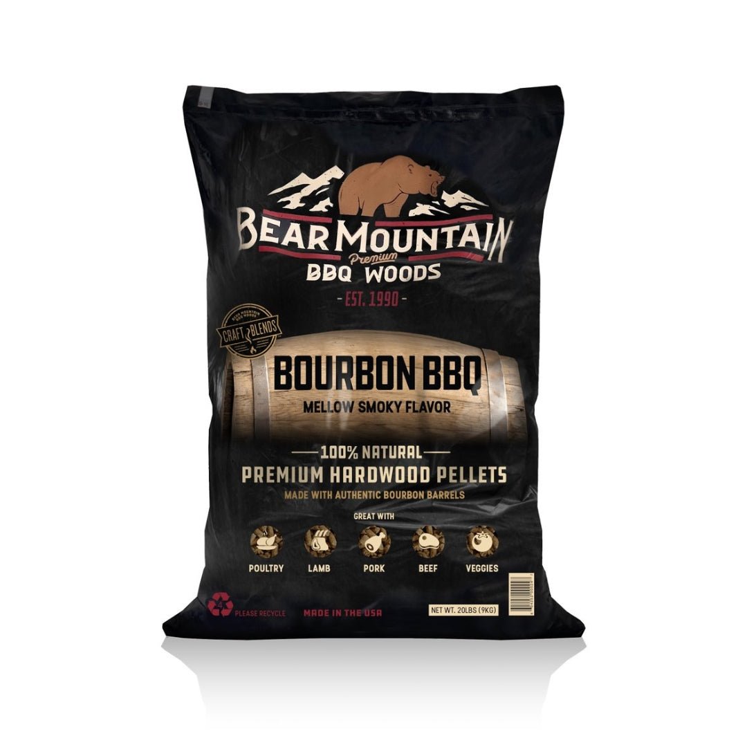 Bear Mountain Bourbon BBQ Wood Pellets 9kg - Smoked Bbq Co