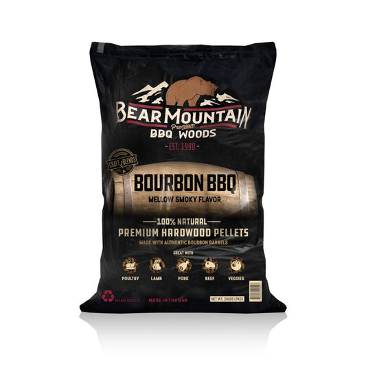 Bear Mountain Bourbon BBQ Wood Pellets 9kg - Smoked Bbq Co