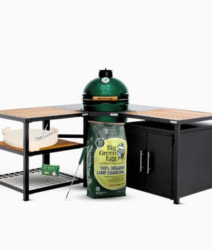 Big Green Egg 'Large Modular Corner Unit, Expansion Frame & Cabinet Bundle' - Smoked Bbq Co