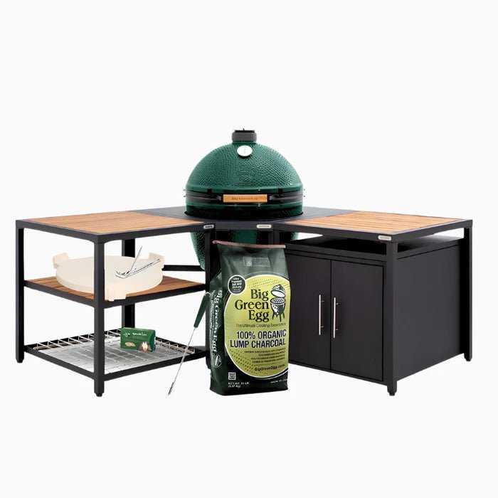 Big Green Egg 'XL Modular Corner Unit, Expansion Frame & Cabinet Bundle' - Smoked Bbq Co