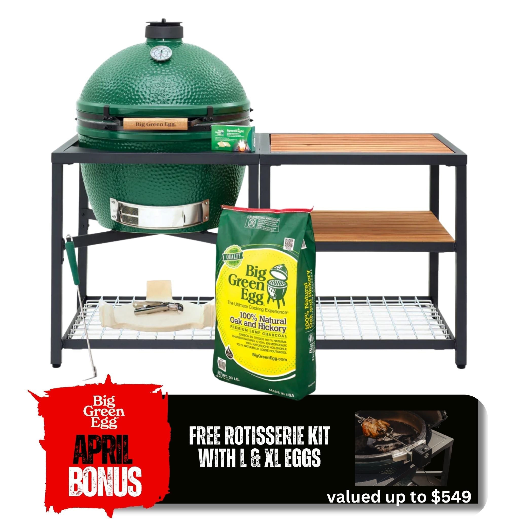 Big Green Egg 'XL Modular Nest & Expansion Frame Bundle' - Smoked Bbq Co