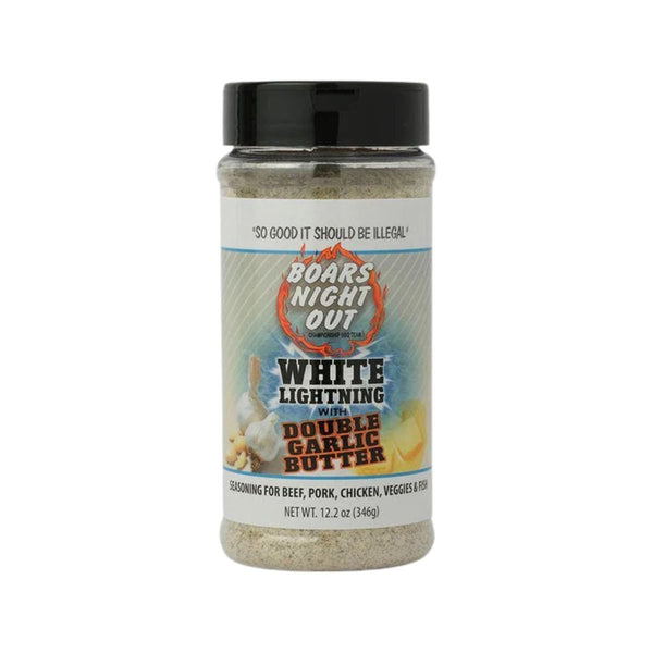 Boars Night Out 'White Lightning Double Garlic Butter' 12.2oz - Smoked Bbq Co