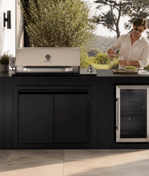 Bosston Bossworx Outdoor Kitchen with Stainless Steel 4 Burner BBQ & Fridge - Smoked BBQ Co.