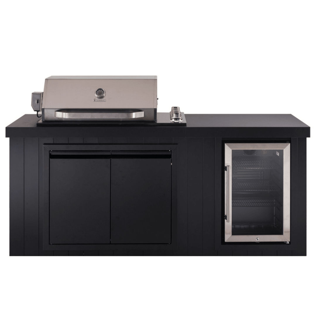 Bosston Bossworx Outdoor Kitchen with Stainless Steel 4 Burner BBQ & Fridge - Smoked BBQ Co.