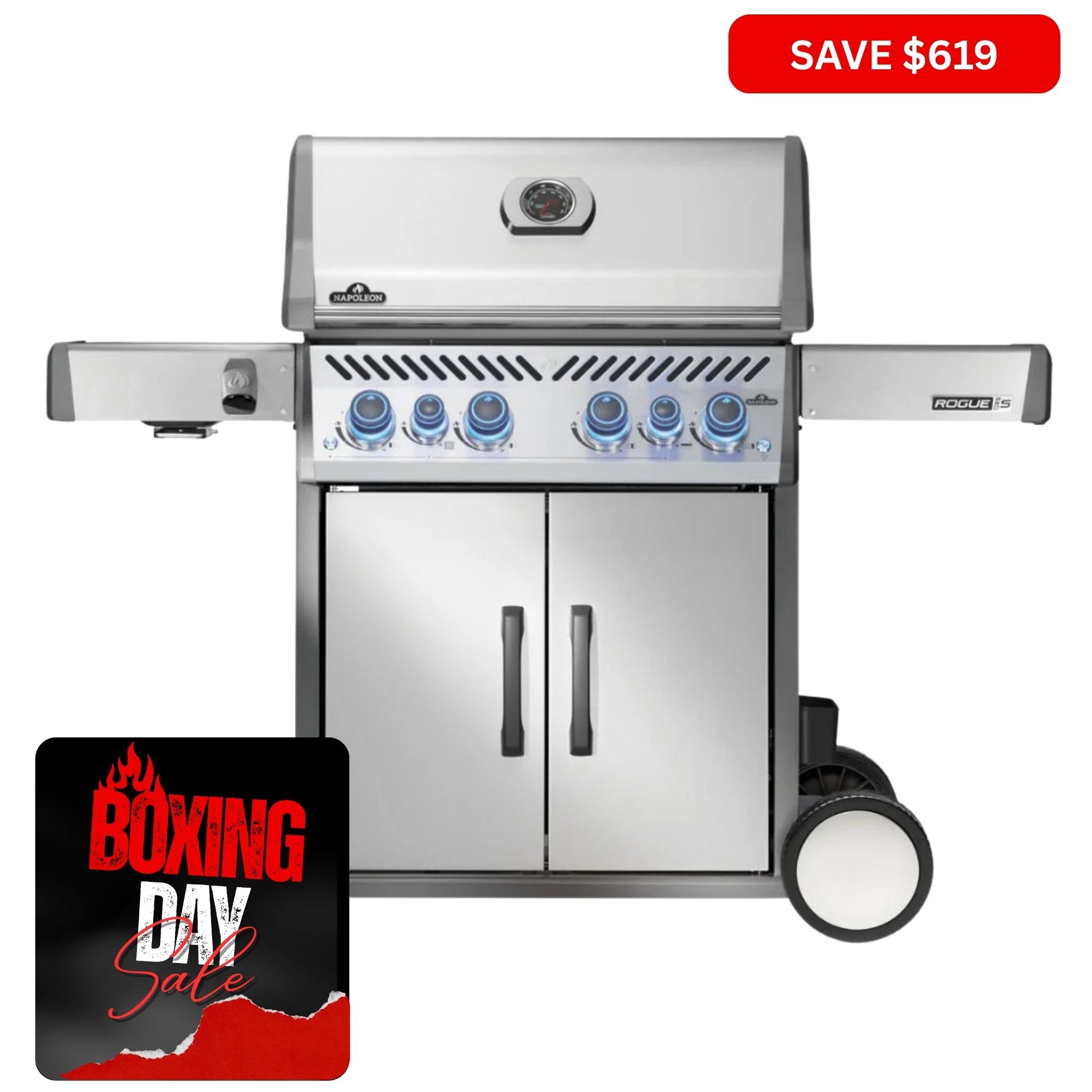 Napoleon Rogue Pro-S 525 SS 4 Burner BBQ with Infrared Sideburner