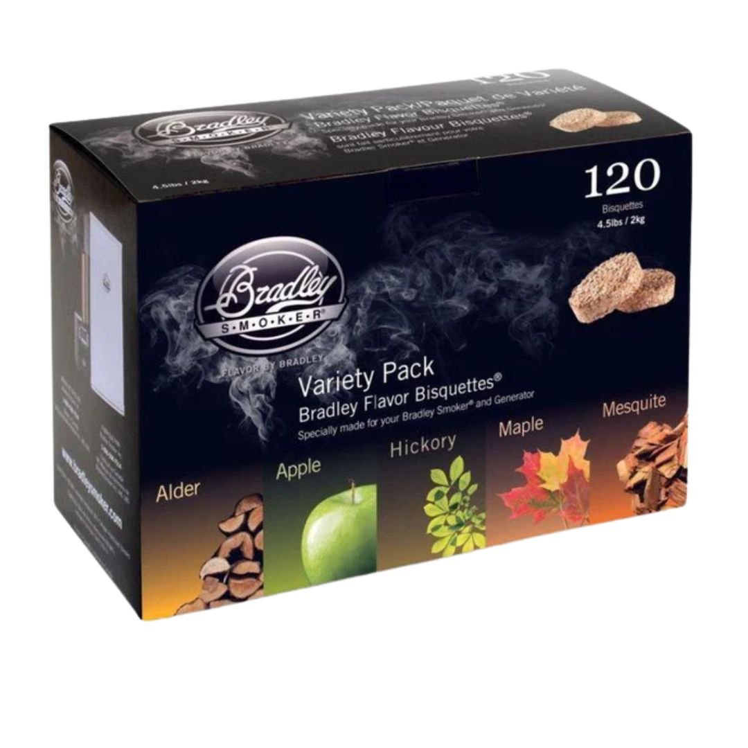 Bradley Smoker Bisquettes - 120 Variety Pack - Smoked Bbq Co