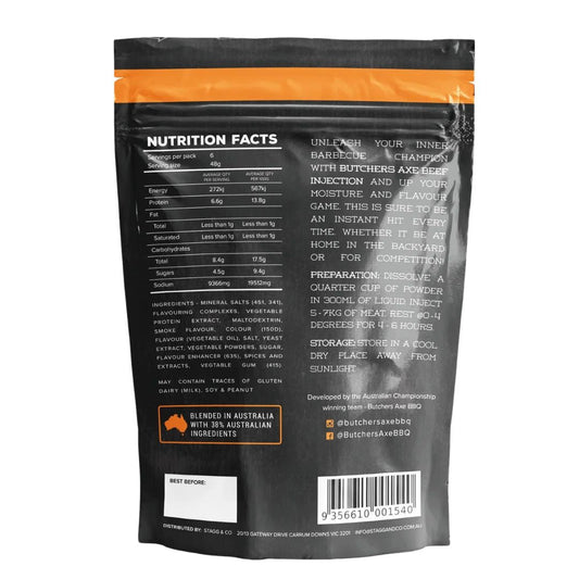 Butchers Axe 'Beef Injection' 500g - Smoked Bbq Co