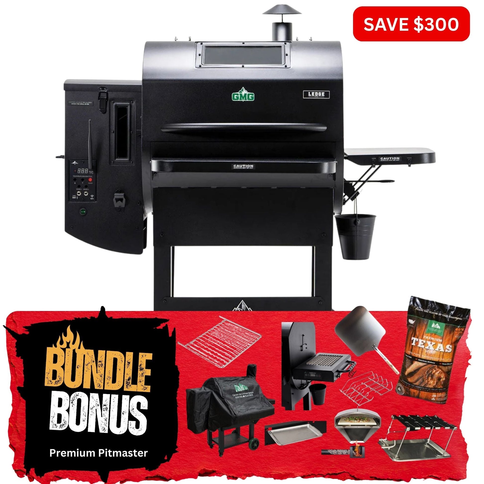 GMG Ledge Prime 2.0 Premium Pit Master Bundle - Smoked Bbq Co
