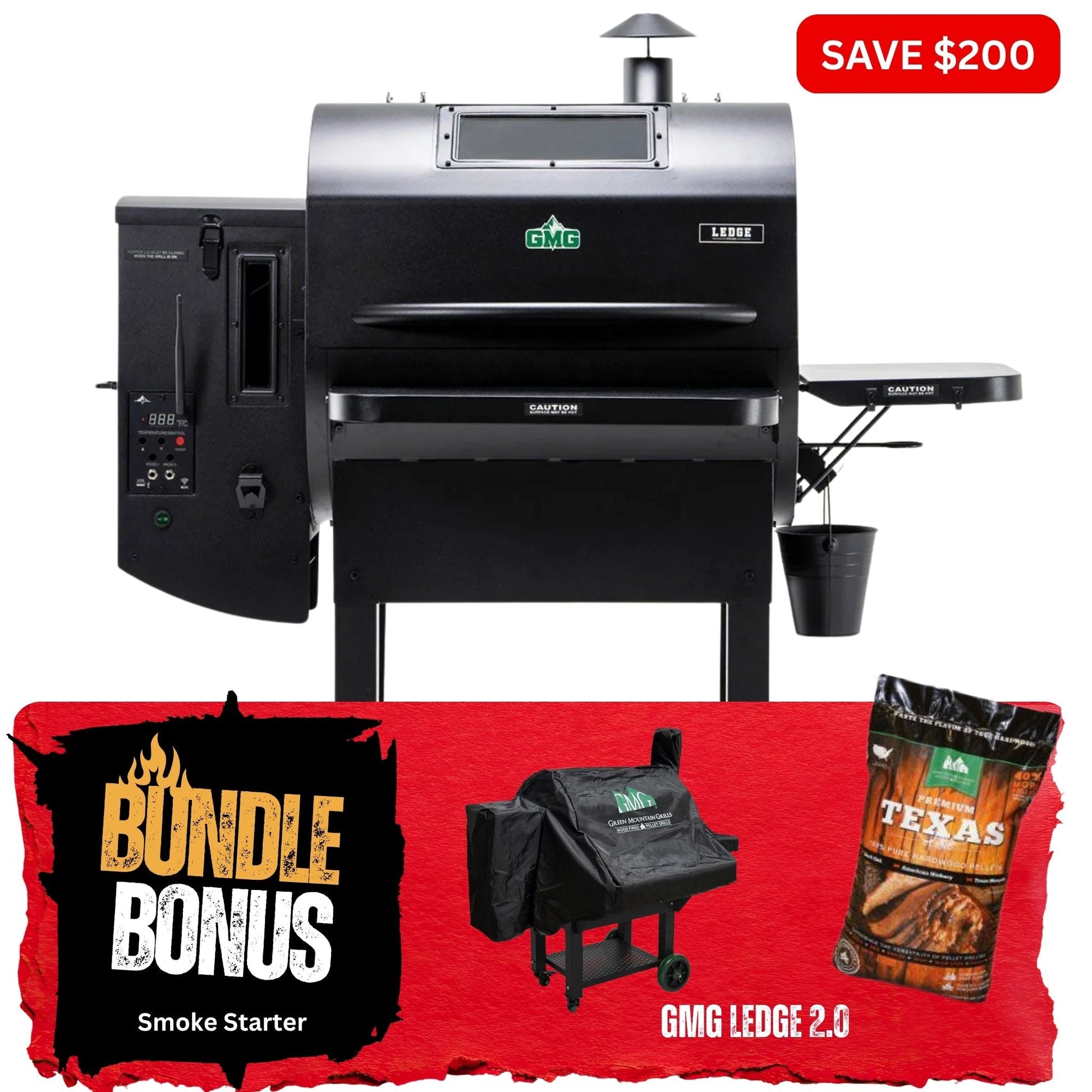 GMG Ledge Prime 2.0 Smoke Starter Bundle - Smoked Bbq Co