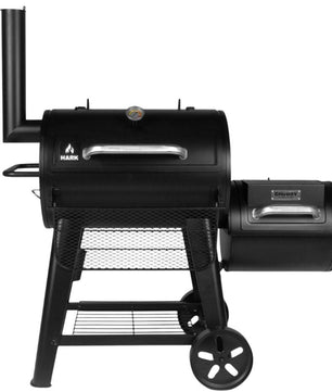 Black barbecue grill on a white background