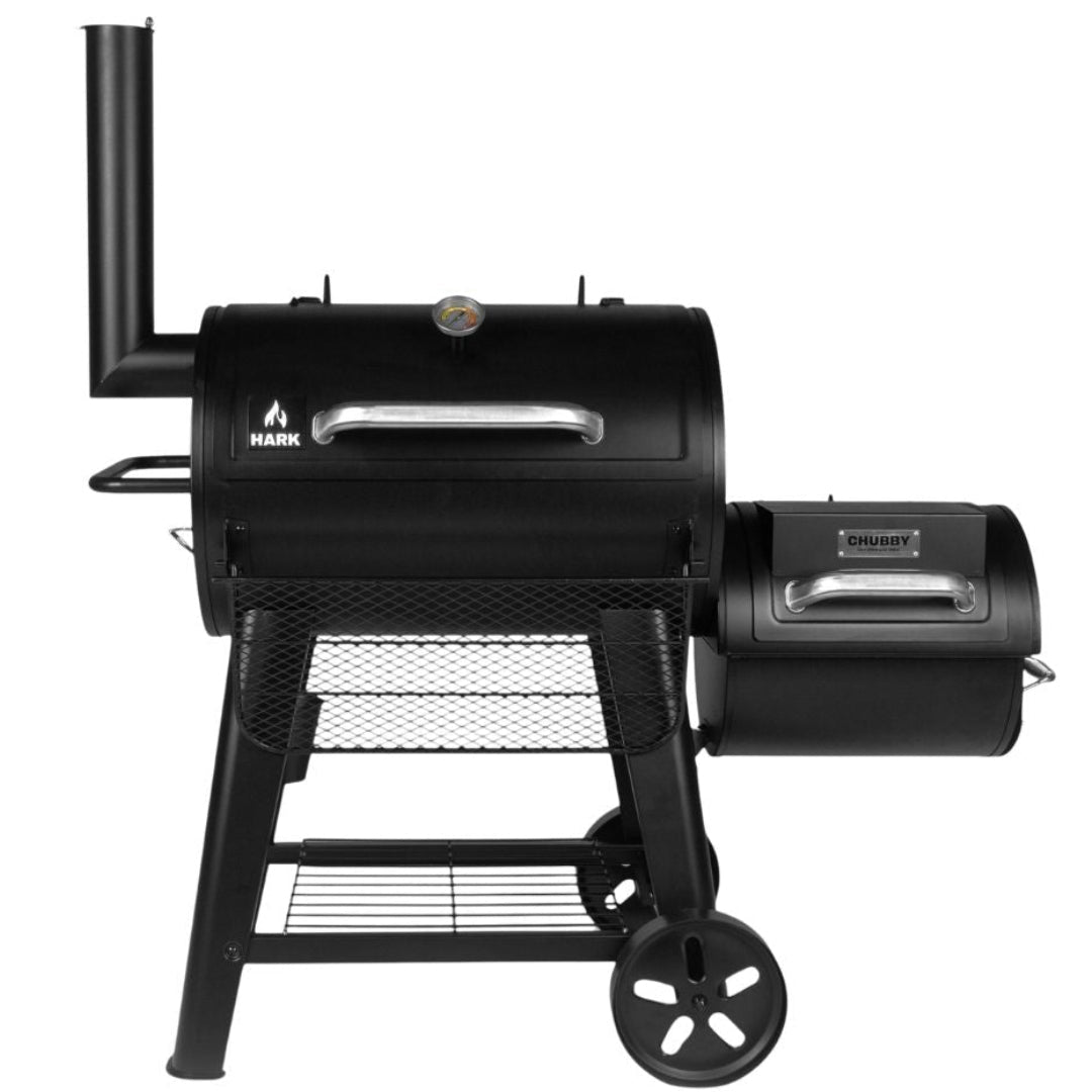 Black barbecue grill on a white background
