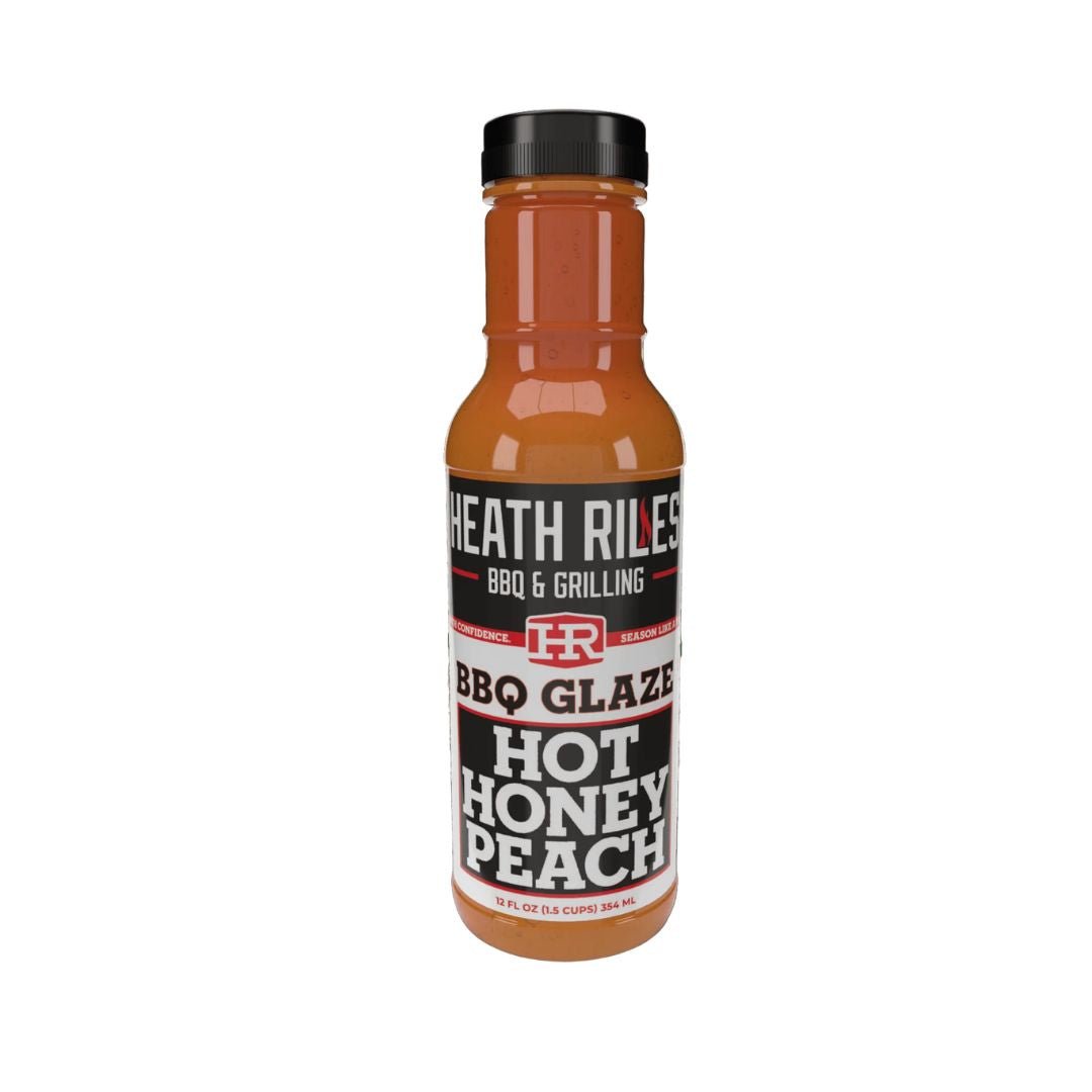 Heath Riles 'Hot Honey Peach' BBQ Glaze 12oz - Smoked Bbq Co