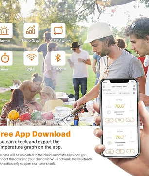 Inkbird Wireless Grill Thermometer WiFi & Bluetooth - IBBQ - 4BW - Smoked BBQ Co.