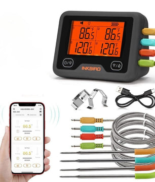 Inkbird Wireless Grill Thermometer WiFi & Bluetooth - IBBQ - 4BW - Smoked BBQ Co.