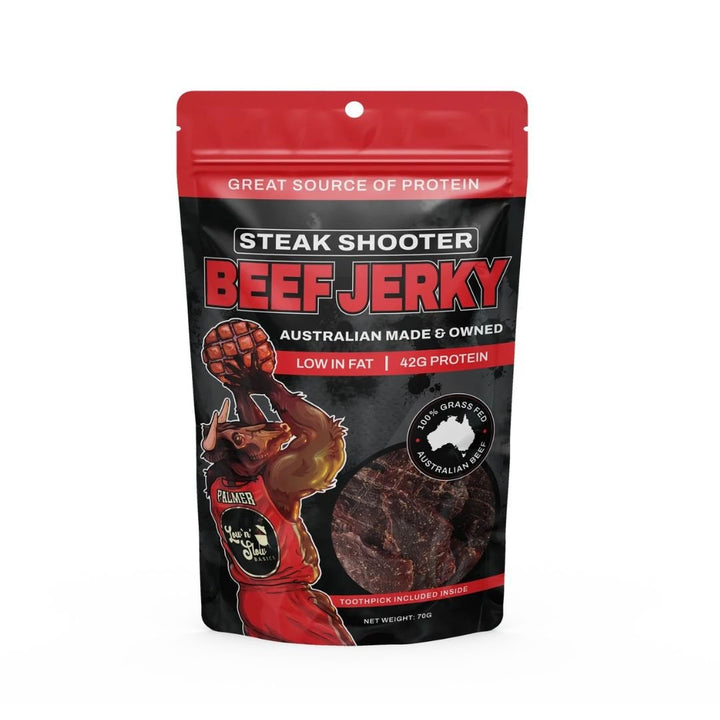 Low and Slow Basics Jerky 'Steak Shooter' 70g - Smoked Bbq Co