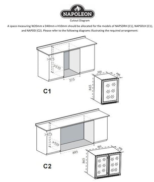 Napoleon ‘Alfresco Outdoor Fridge’ Double Door - Smoked Bbq Co