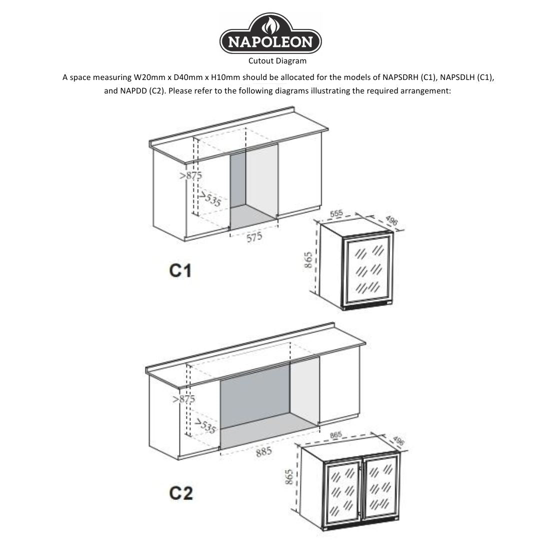 Napoleon ‘Alfresco Outdoor Fridge’ Opens Right - Smoked Bbq Co