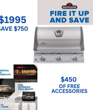 Napoleon Built - In LEX 485 Stainless Steel RBI - Smoked Bbq Co