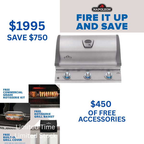 Napoleon Built - In LEX 485 Stainless Steel RBI - Smoked Bbq Co