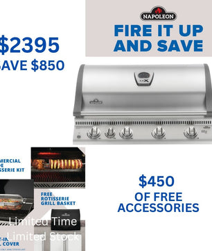 Napoleon Built - In LEX 605 Stainless Steel RBI - Smoked Bbq Co