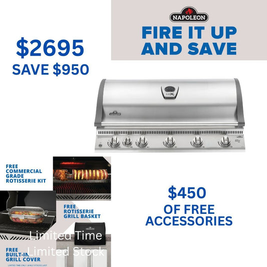 Napoleon Built - In LEX 730 Stainless Steel RBI - Smoked Bbq Co