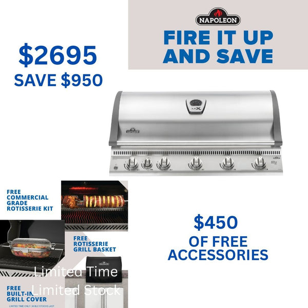 Napoleon Built - In LEX 730 Stainless Steel RBI - Smoked Bbq Co