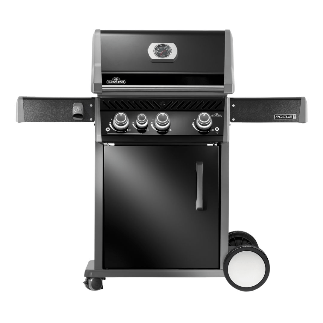 Napoleon Rogue Pro 425 Black 3 Burner BBQ with Infrared Sideburner - Smoked Bbq Co