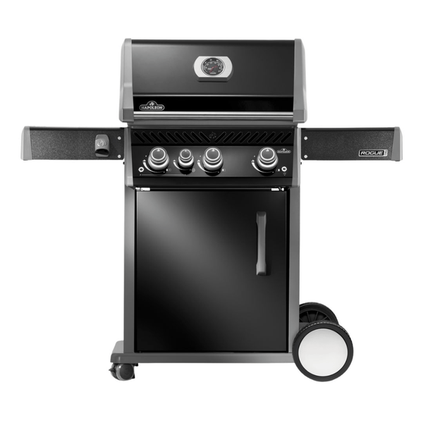 Napoleon Rogue Pro 425 Black 3 Burner BBQ with Infrared Sideburner - Smoked Bbq Co