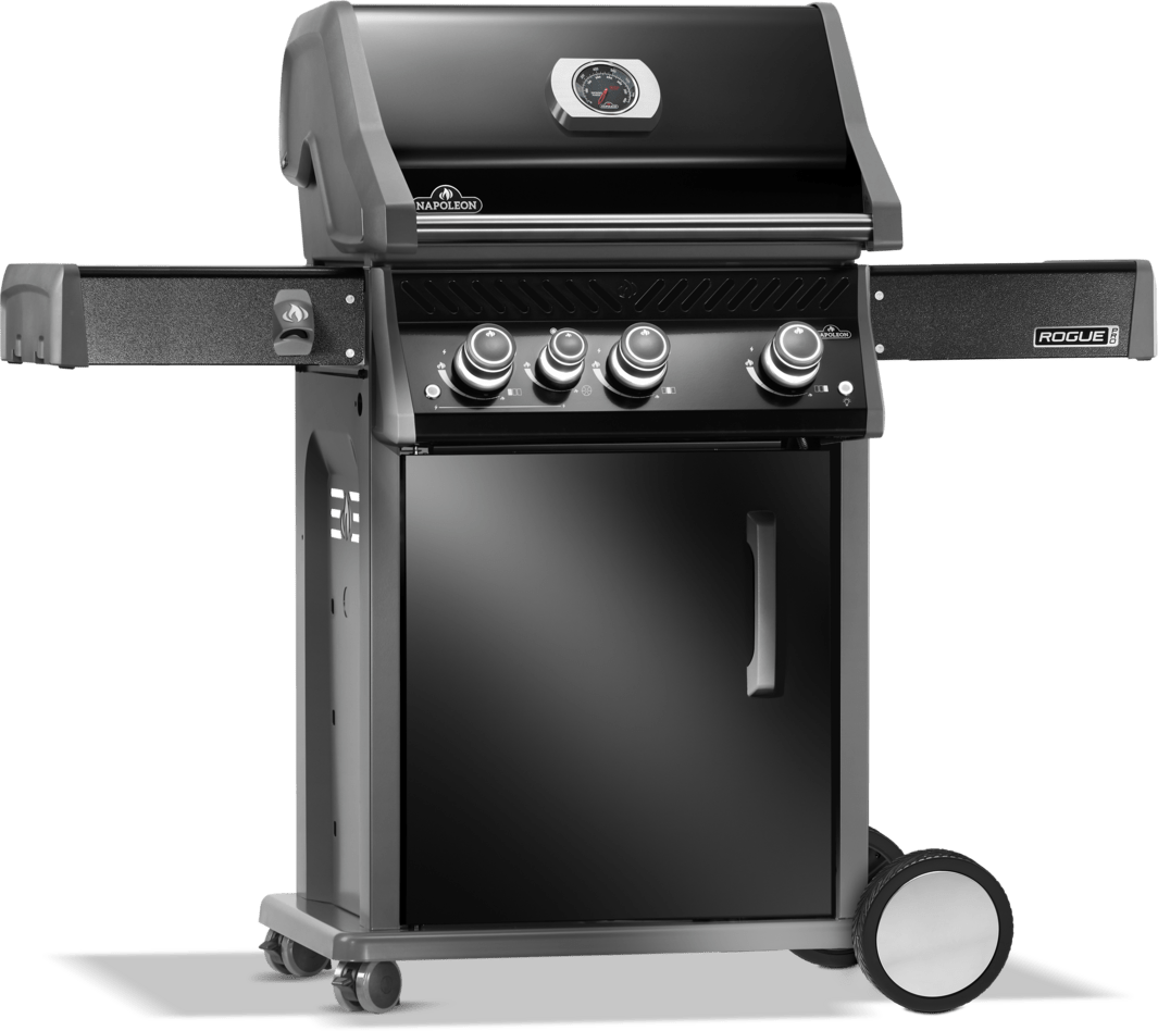 Napoleon Rogue Pro 425 Black 3 Burner BBQ with Infrared Sideburner - Smoked Bbq Co