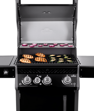 Napoleon Rogue Pro 425 Black 3 Burner BBQ with Infrared Sideburner - Smoked Bbq Co