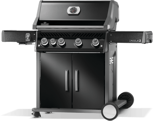 Napoleon Rogue Pro 525 Black 4 Burner BBQ with Infrared Sideburner - Smoked Bbq Co
