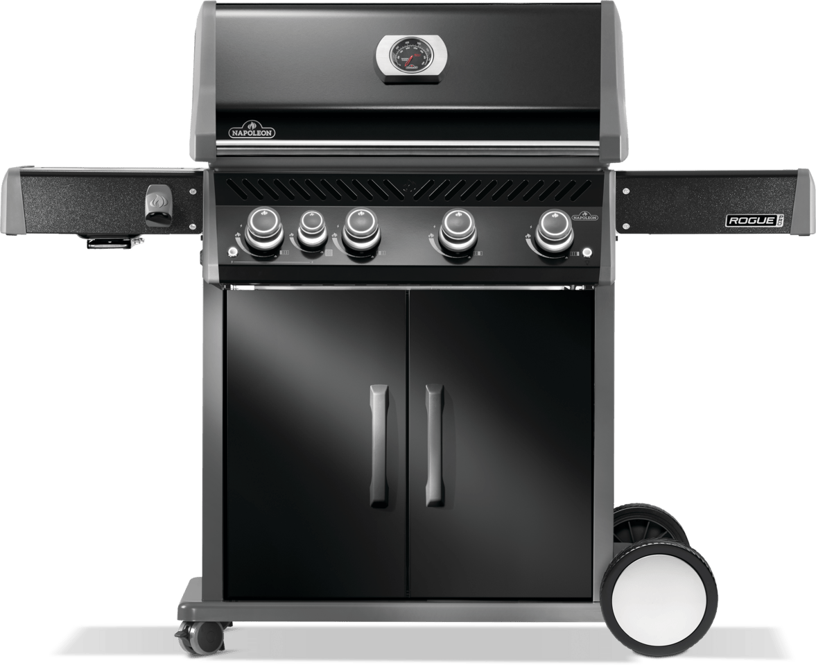 Napoleon Rogue Pro 525 Black 4 Burner BBQ with Infrared Sideburner - Smoked Bbq Co