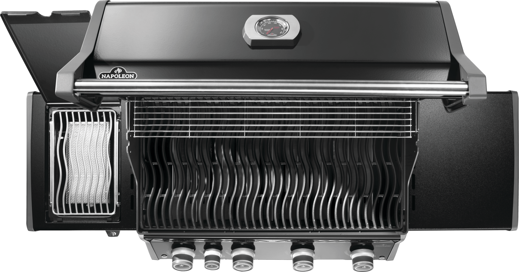 Napoleon Rogue Pro 525 Black 4 Burner BBQ with Infrared Sideburner - Smoked Bbq Co