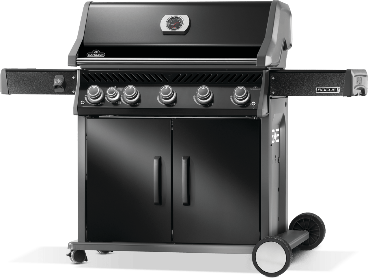 Napoleon Rogue Pro 625 Black 5 Burner BBQ with Infrared Sideburner - Smoked Bbq Co