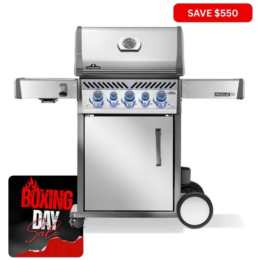 Napoleon Rogue Pro - S 425 SS 3 Burner BBQ with Infrared Sideburner - Smoked Bbq Co
