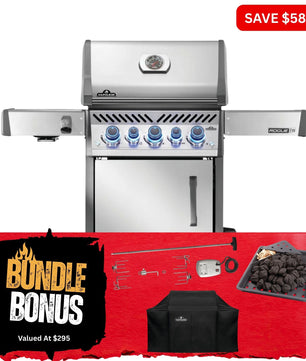 Napoleon Rogue Pro - S 425 SS 3 Burner BBQ with Infrared Sideburner - Smoked Bbq Co