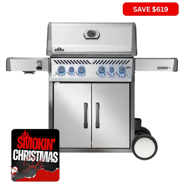 Napoleon Rogue Pro - S 525 SS 4 Burner BBQ with Infrared Sideburner - Smoked Bbq Co